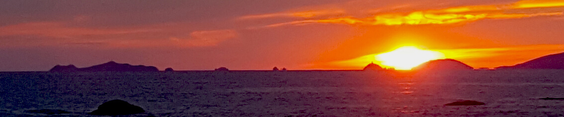 Couché de soleil sur les iles sanguinaires